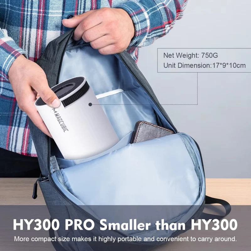 Magcubic HY300 Pro Smart Projector: Portable 4K Home Cinema with Android 11, Dual WiFi 6 & Bluetooth 5.0