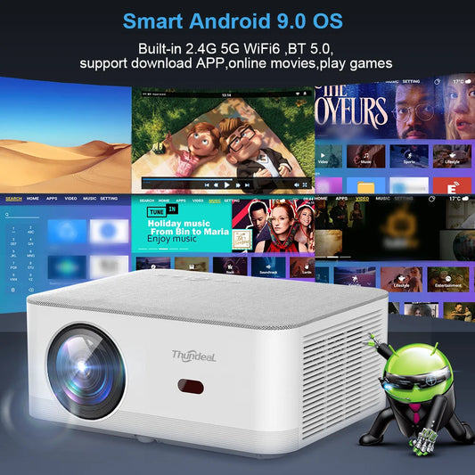 ✨ ThundeaL TD92 Pro: Portable 1080P Full HD Projector with 4K Support, Smart Android & WiFi for Immersive 3D Home Theater 🎬
