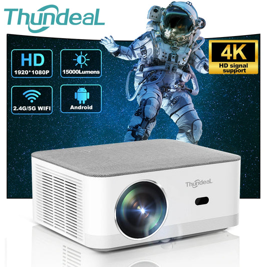 ✨ ThundeaL TD92 Pro: Portable 1080P Full HD Projector with 4K Support, Smart Android & WiFi for Immersive 3D Home Theater 🎬