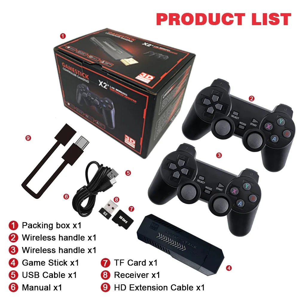 🔥 Revive la Magia Retro en 4K – GD10 Pro / GD20 con 30,000+ Juegos y Mandos Inalámbricos